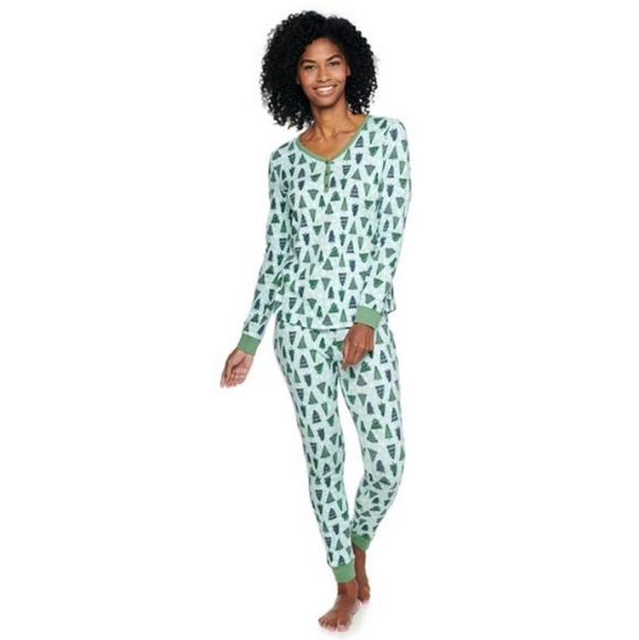 ❄️🌲LC Lauren Conrad Christmas Tree Pajamas - Picture 1 of 8